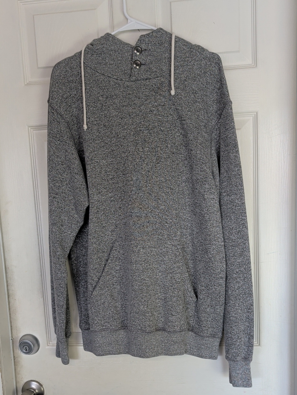 Iron & Resin grey marl button-placket hoodie Men Size Large Hoodies Sweater
